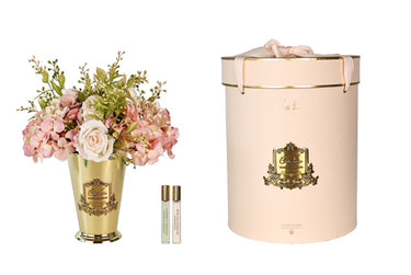 Grand Summer Posies Champagne Pink in Gold Goblet - GSG02 (carton of 1)